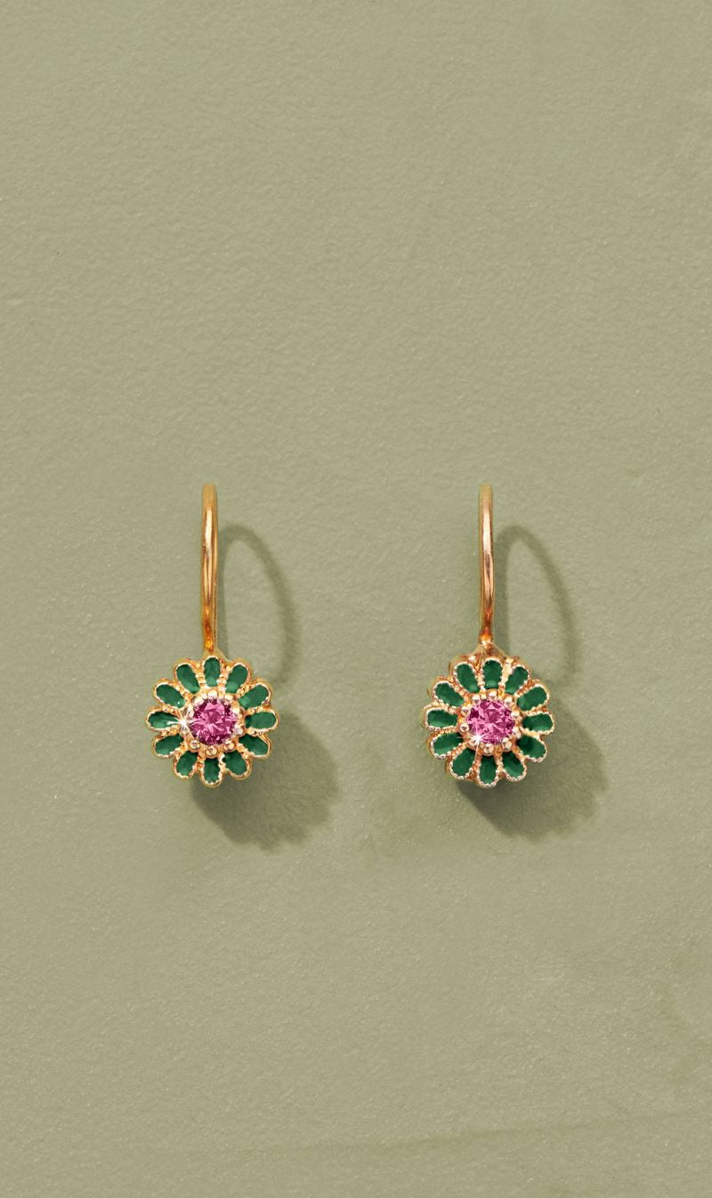 Tityaravy | Sai Enamel Earrings - Pink Tormaline