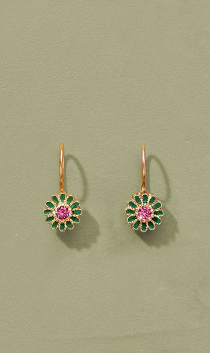 Tityaravy | Sai Enamel Earrings - Pink Tormaline