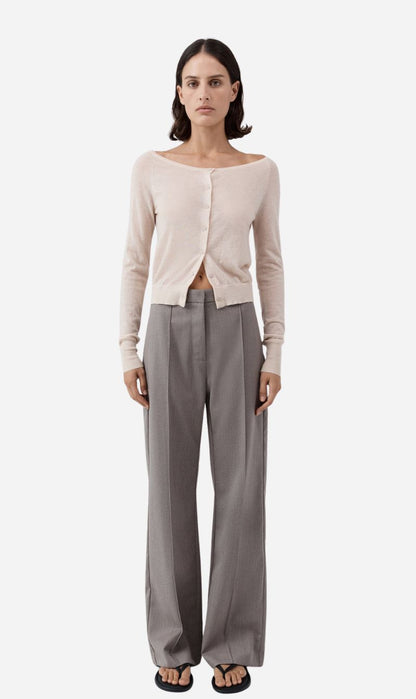 St Agni | Merino Wool Ballet Cardi - Powder
