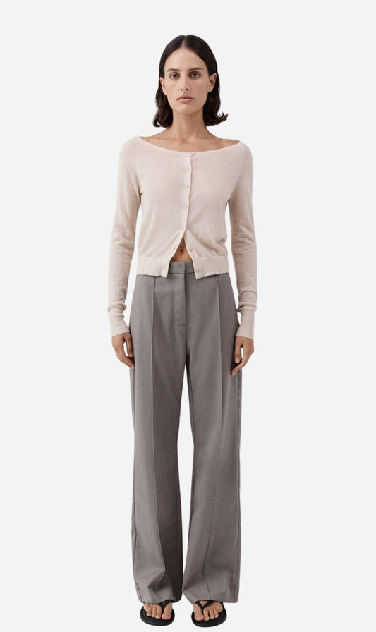 St Agni | Merino Wool Ballet Cardi - Powder