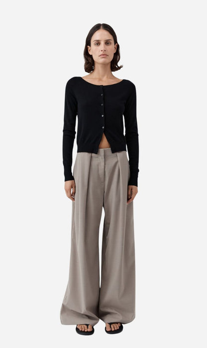 St Agni | Merino Wool Ballet Cardi - Black