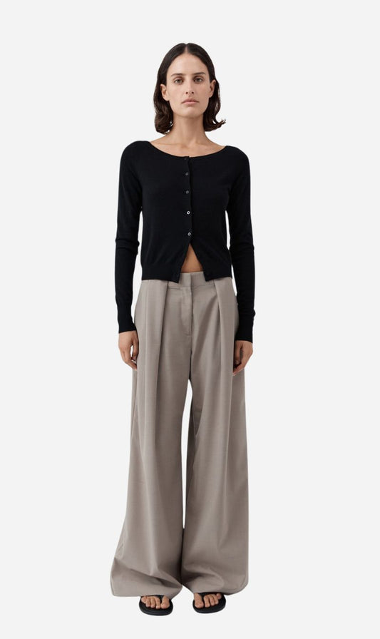 St Agni | Merino Wool Ballet Cardi - Black