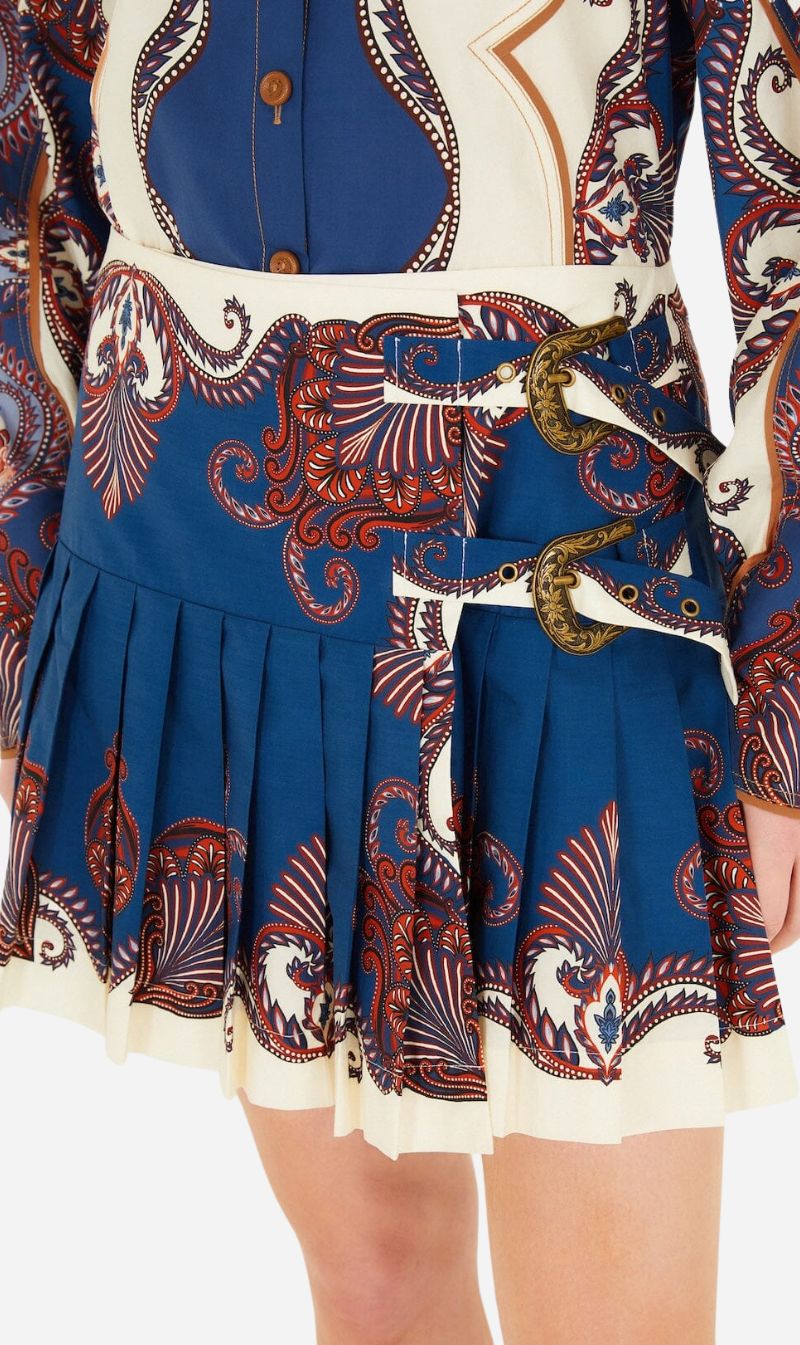 Farm Rio | Mini Skirt - Arabesque Blue