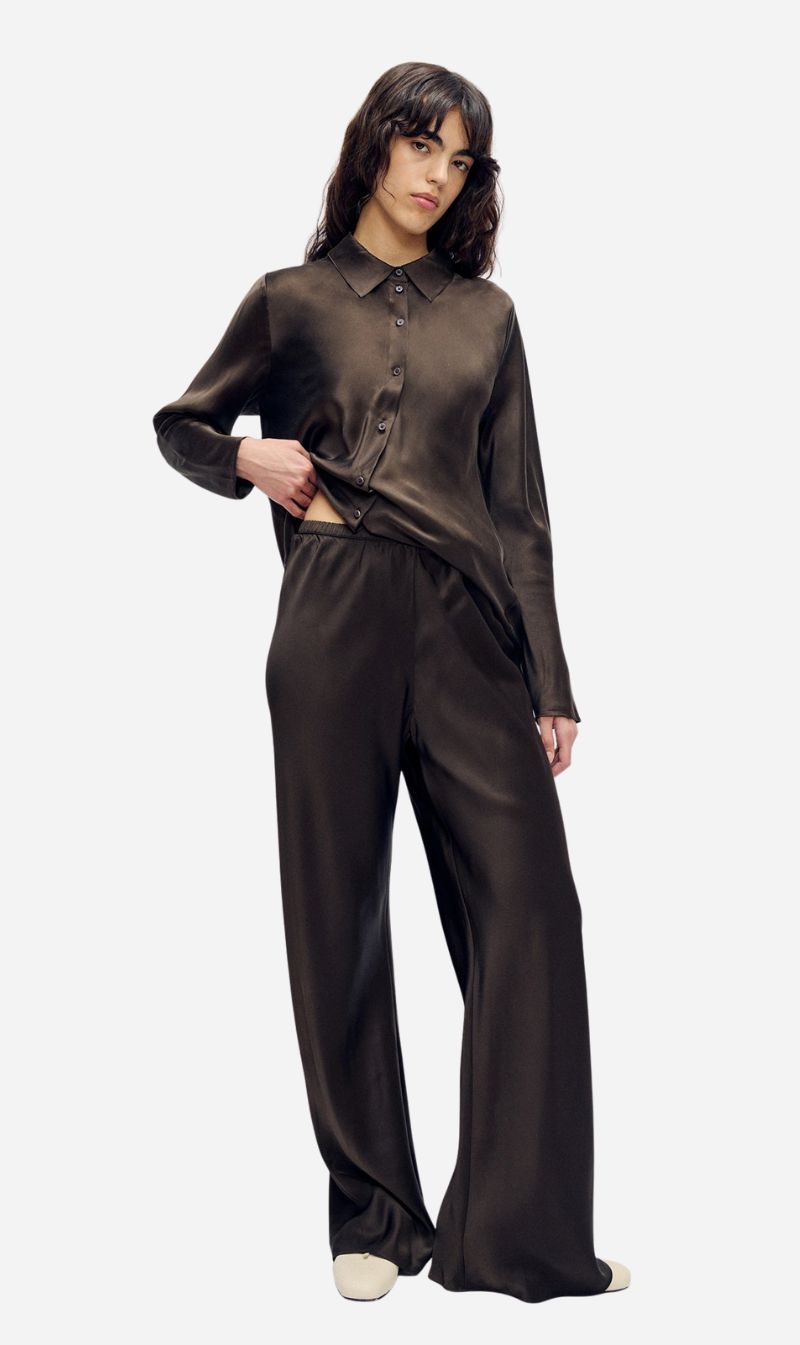 Silk Laundry | Bias Cut Pants - Mantis