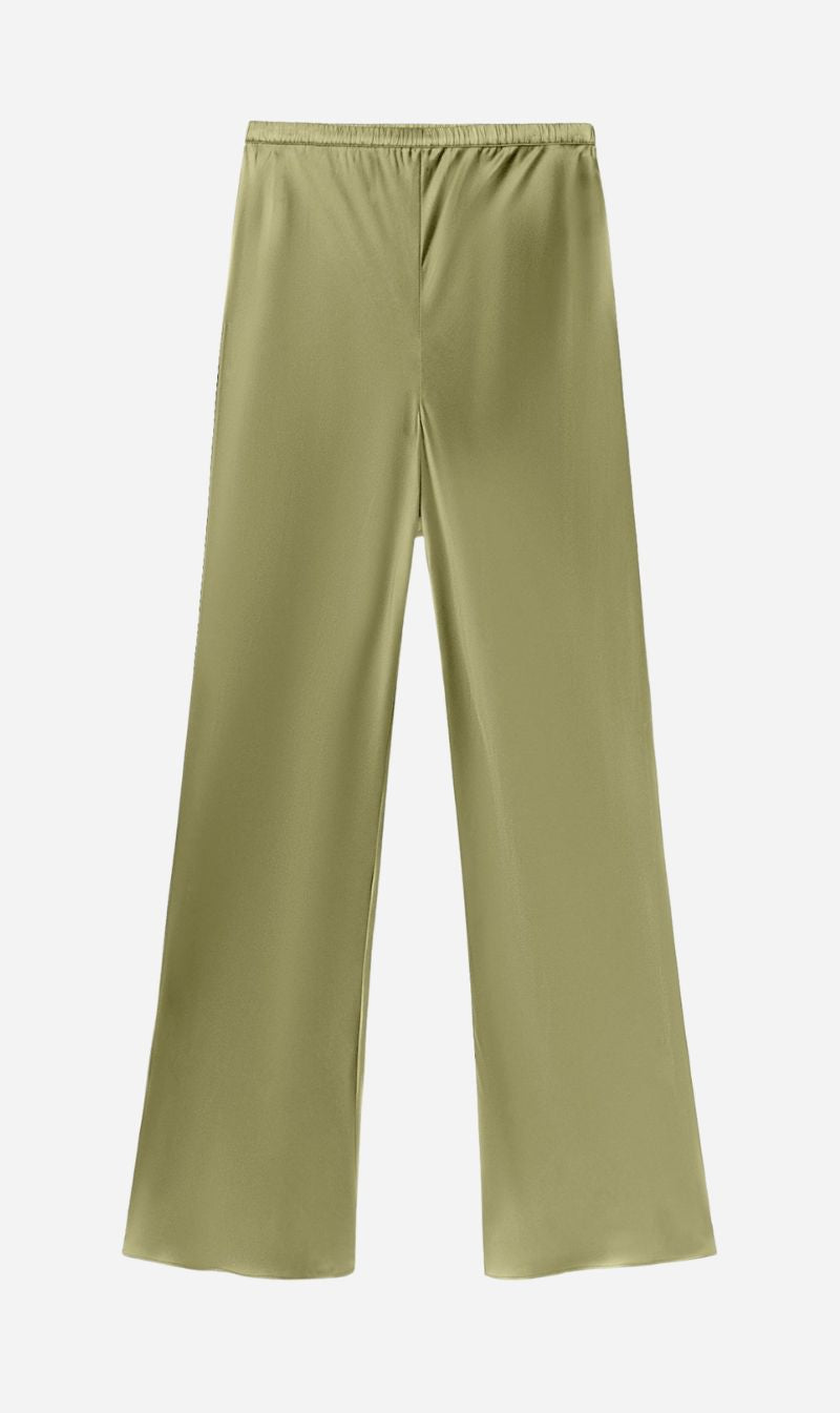 Silk Laundry | Bias Cut Pants - Sage