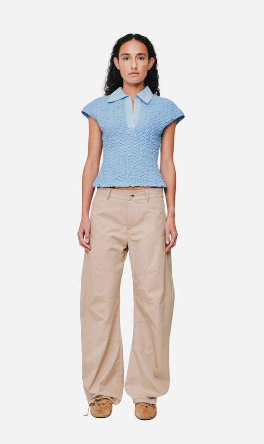 Wynn Hamlyn | Serena Shirred Top - Blue