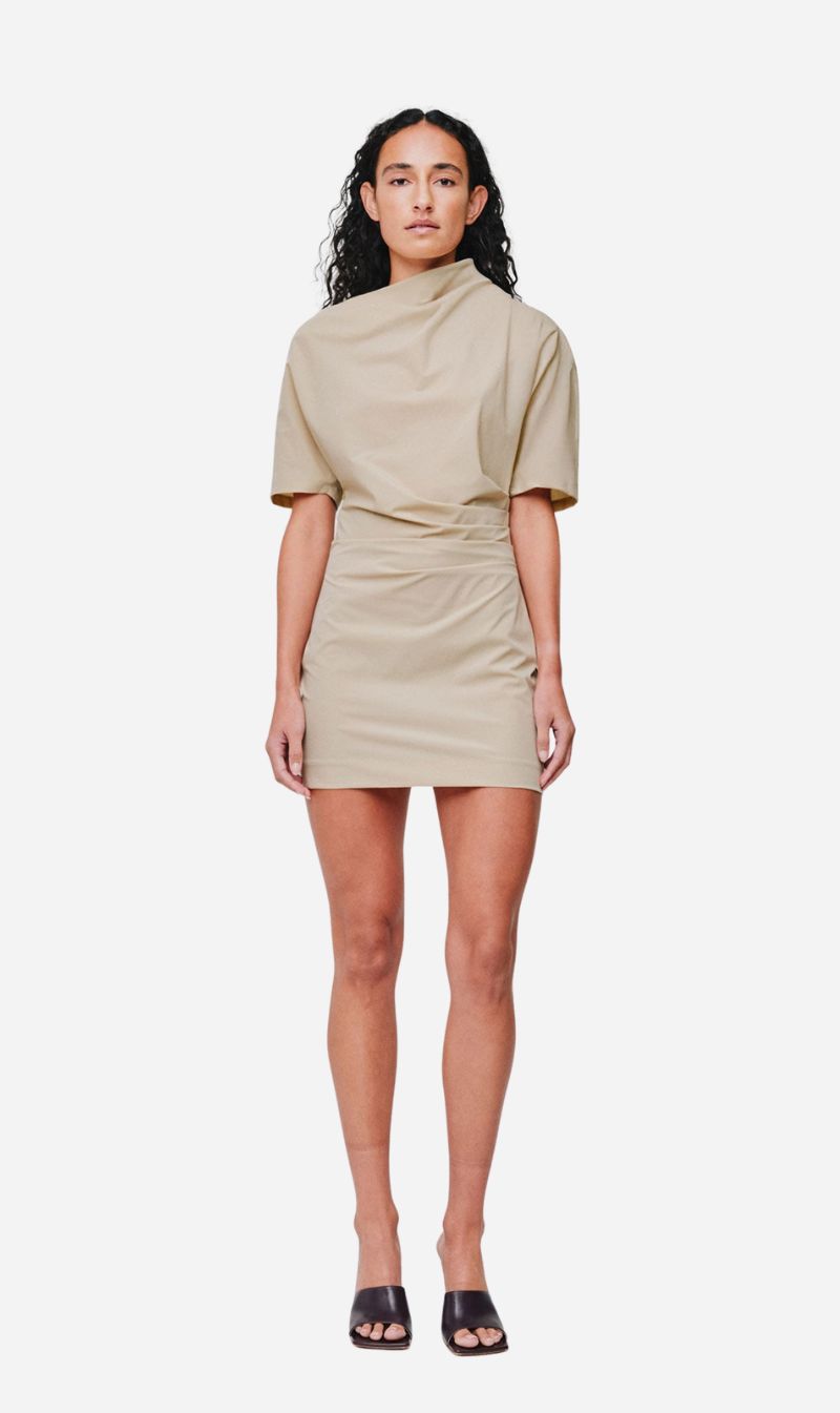 Wynn Hamlyn | Elodie Mini Dress - Sand