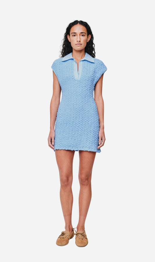 Wynn Hamlyn | Serena Shirred Mini Dress - Icy Blue
