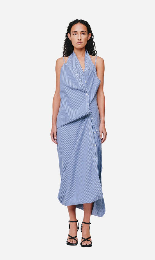 Wynn Hamlyn | Rowan Maxi Dress - Blue Stripe