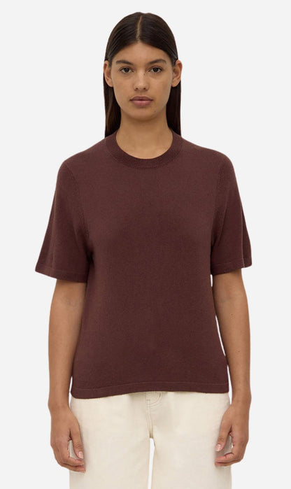 Assembly Label | June Silk Knit Tee - Espresso