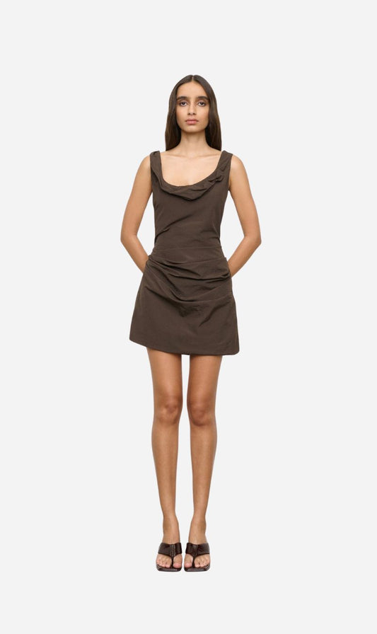 One Of Others | Suki Mini Dress - Walnut