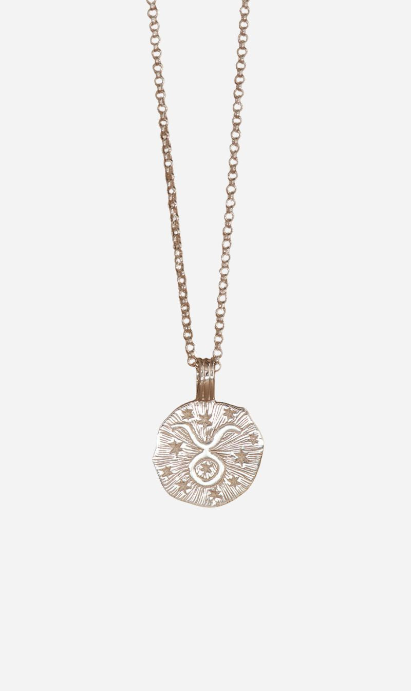 Zoe & Morgan | Sun In Taurus Necklace - Silver