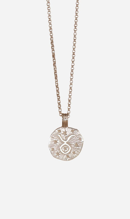 Zoe & Morgan | Sun In Taurus Necklace - Silver
