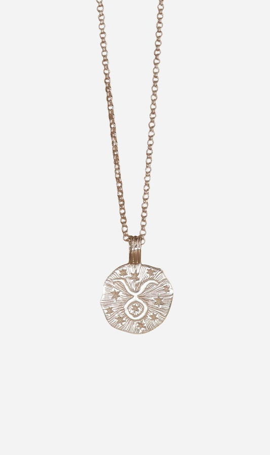 Zoe & Morgan | Sun In Taurus Necklace - Silver