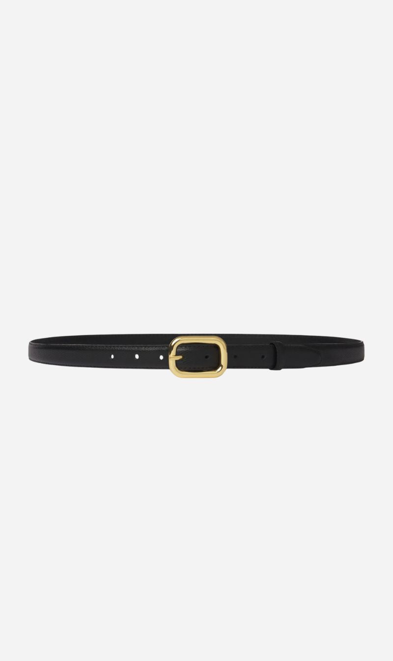 Frame Denim | The Rounded Buckle Belt - Black