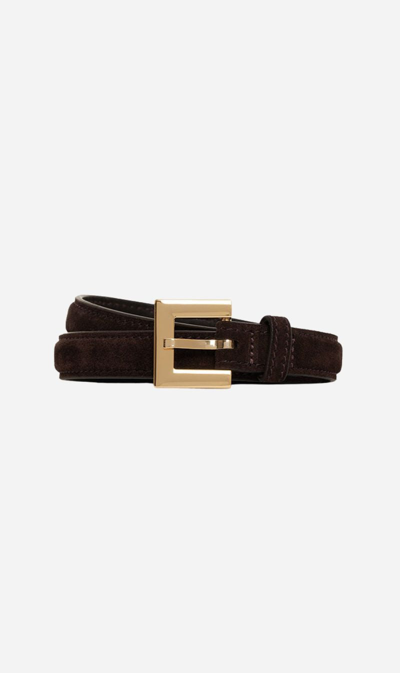Anine Bing | Nicola Belt - Dark Brown Suede