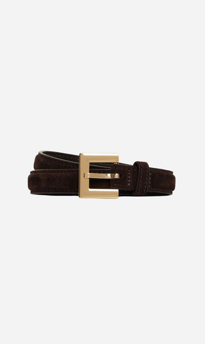 Anine Bing | Nicola Belt - Dark Brown Suede