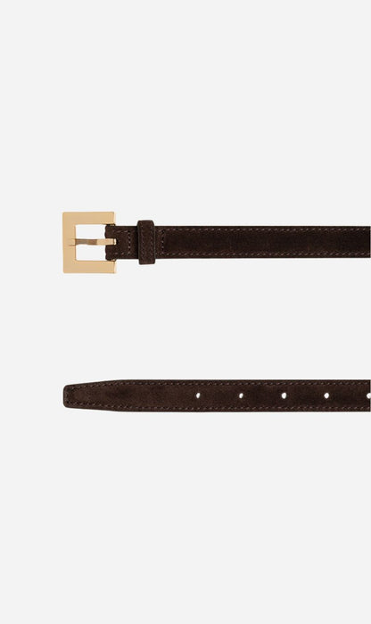Anine Bing | Nicola Belt - Dark Brown Suede