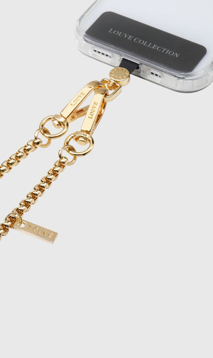 Louve | Universal Crossbody Phone Strap Connector - White/Gold