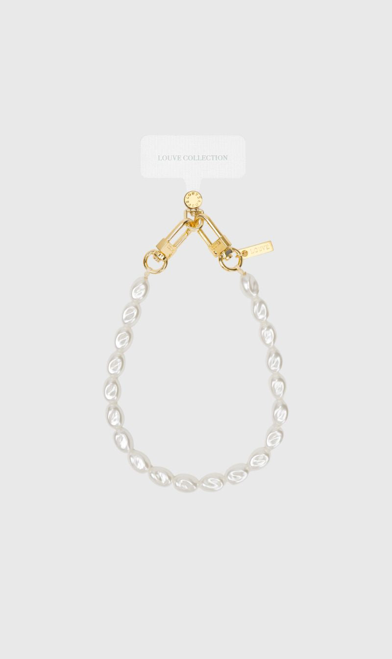 Louve | Universal Crossbody Phone Strap Connector - White/Gold