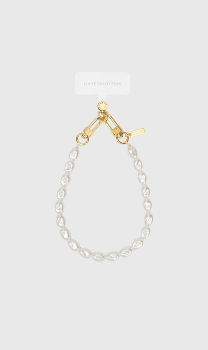 Louve | Universal Crossbody Phone Strap Connector - White/Gold
