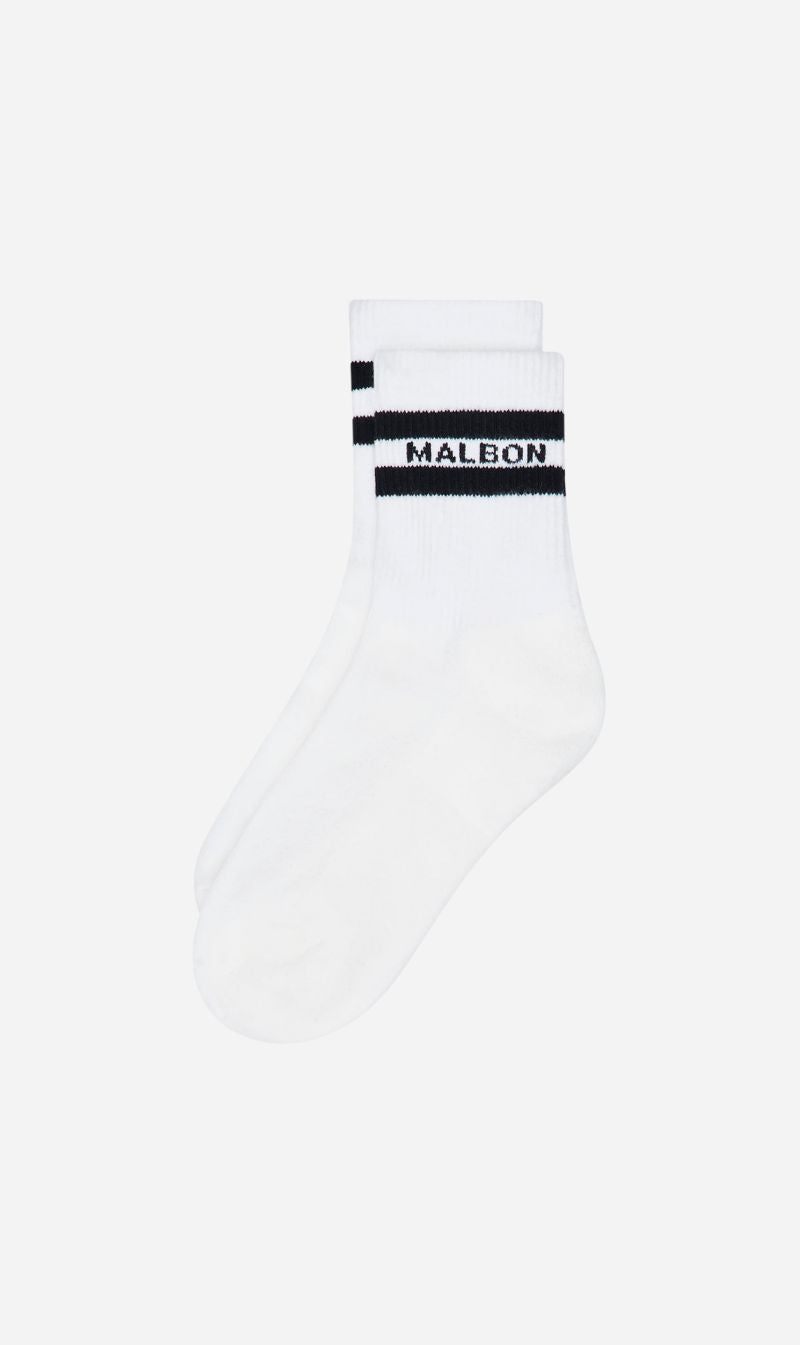 Malbon | Nadine Athletic Sock - White