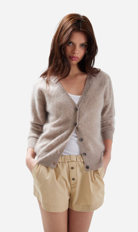 Crush | Brushed Vienna Cardigan - Truffle