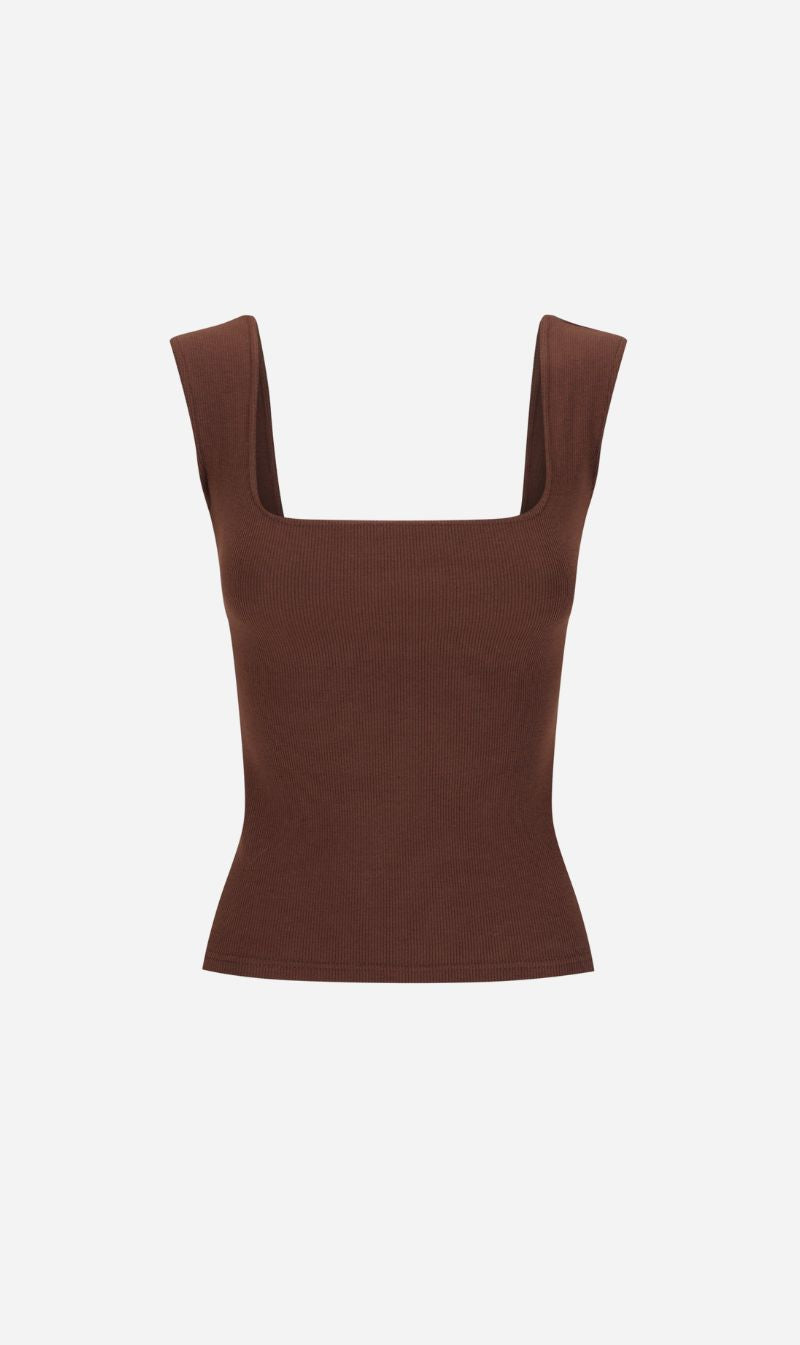 Dominique Healy | Naia Tank - Chocolate
