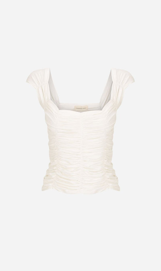 Dominique Healy | Jolene Tee - White