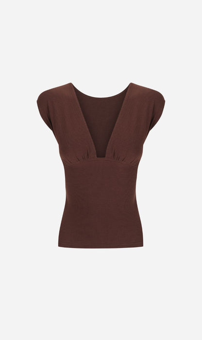 Dominique Healy | Monroe Tee - Chocolate