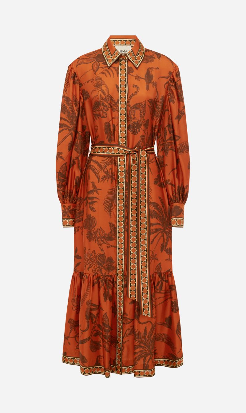 Alemais | Monkey Dance Silk Shirt dress - Multi