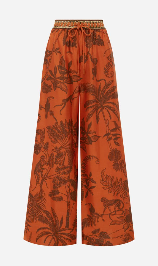 Alemais | Monkey Dance Silk Palazzo Pant - Multi