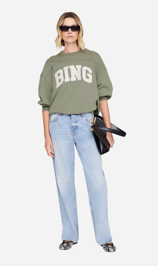 Anine Bing | Trenton Sweatshirt Bing - Washed Olive