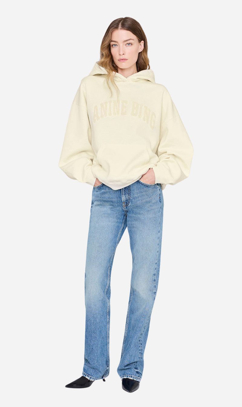 Anine Bing | Harvey Sweatshirt - Washed Cream