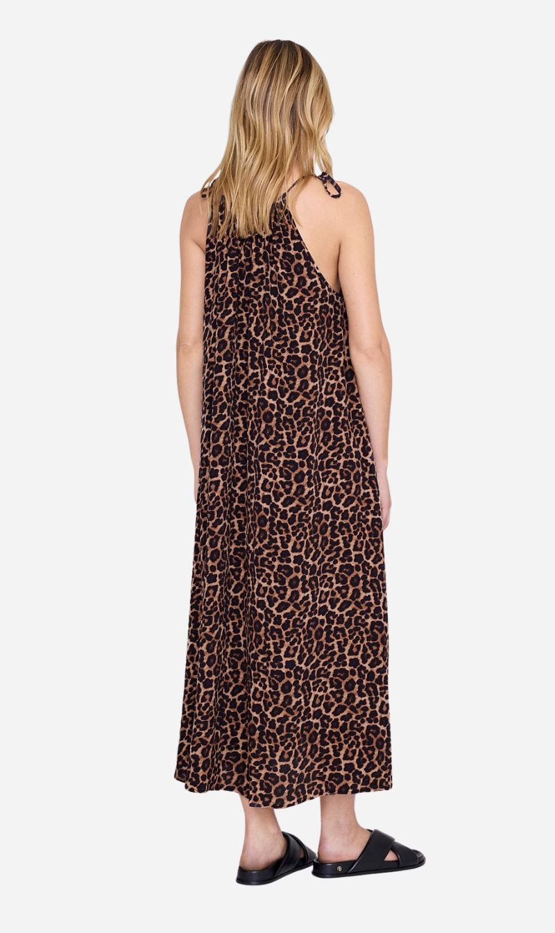 Anine Bing | Flora Dress - Black & Brown Leopard
