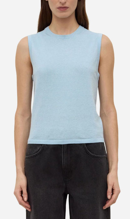 Assembly Label | Helena Cotton Cashmere Vest - Salt