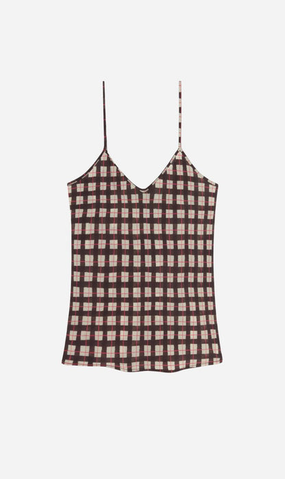Silk Laundry | CDC Bias Cut Cami - Luna Gingham