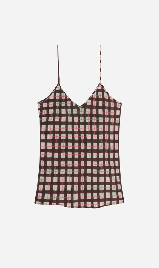 Silk Laundry | CDC Bias Cut Cami - Luna Gingham