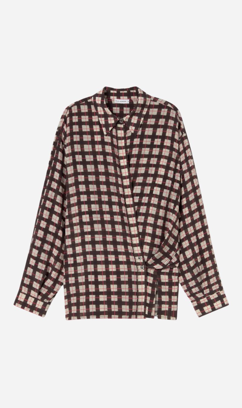 Silk Laundry | CDC Cross Over Shirt - Luna Gingham