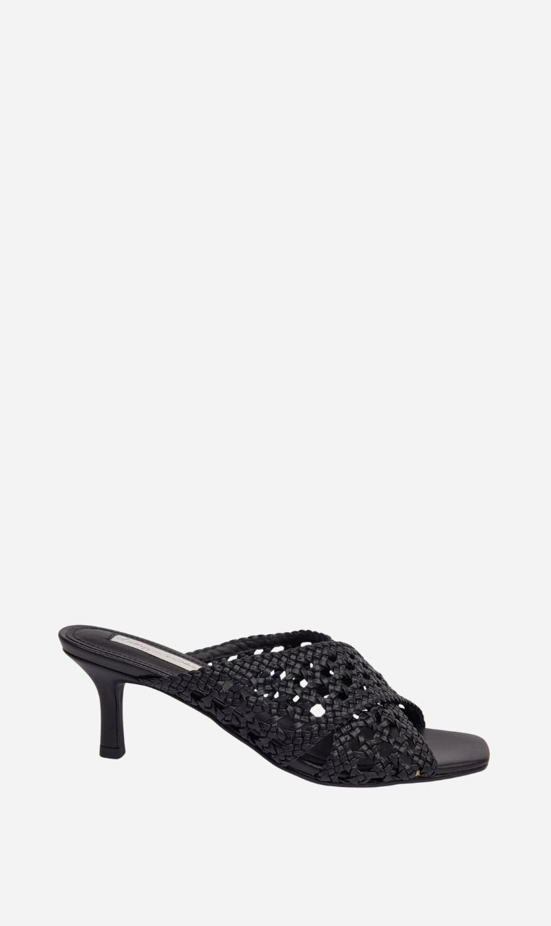 Kathryn Wilson | Lila Woven Heel - Black