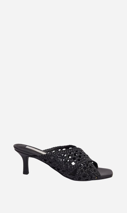 Kathryn Wilson | Lila Woven Heel - Black