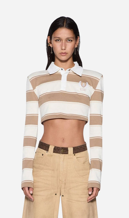 Ksubi | Academy Ls Polo Shirt - Tan Stripe