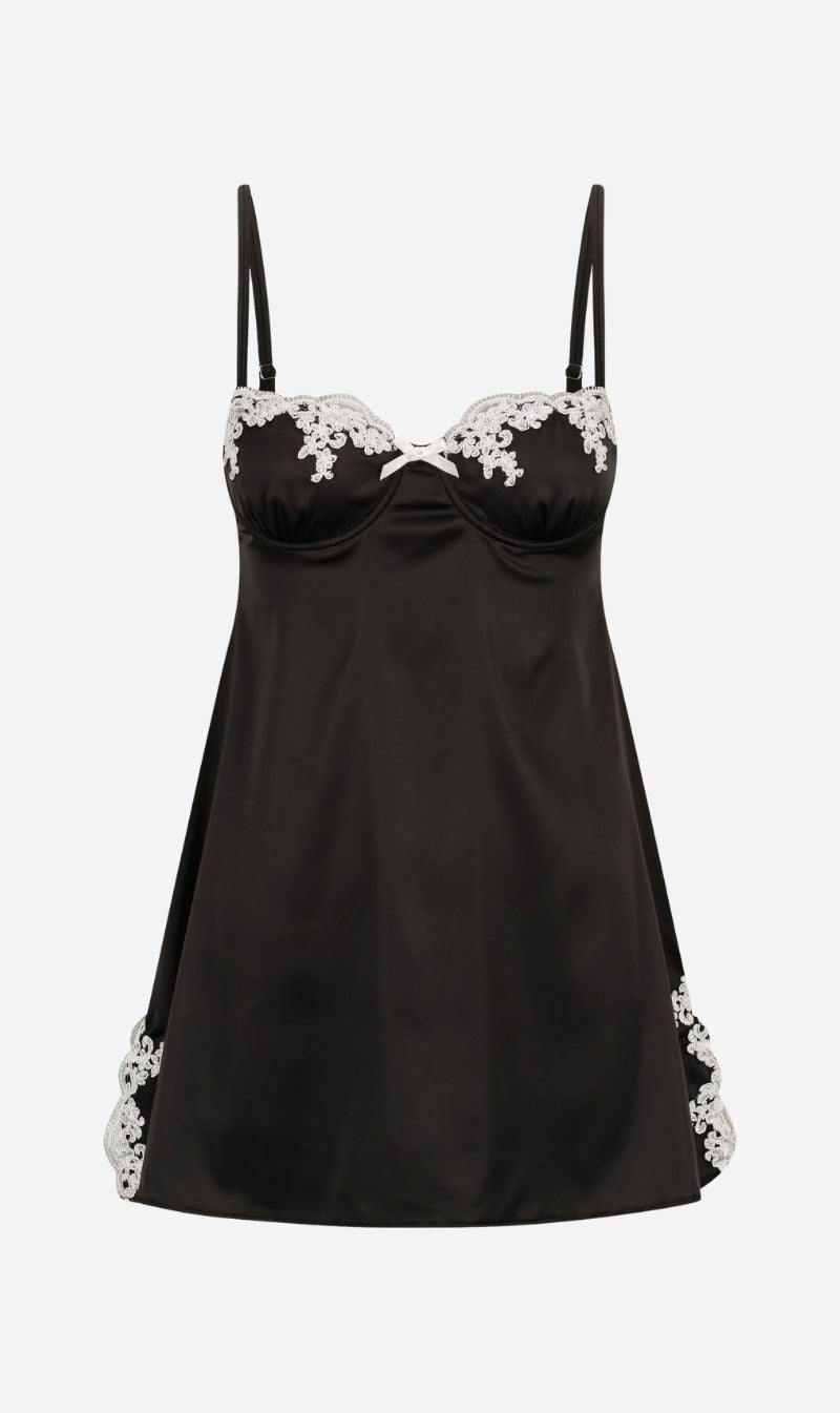 Kat the Label | Jean Slip - Black