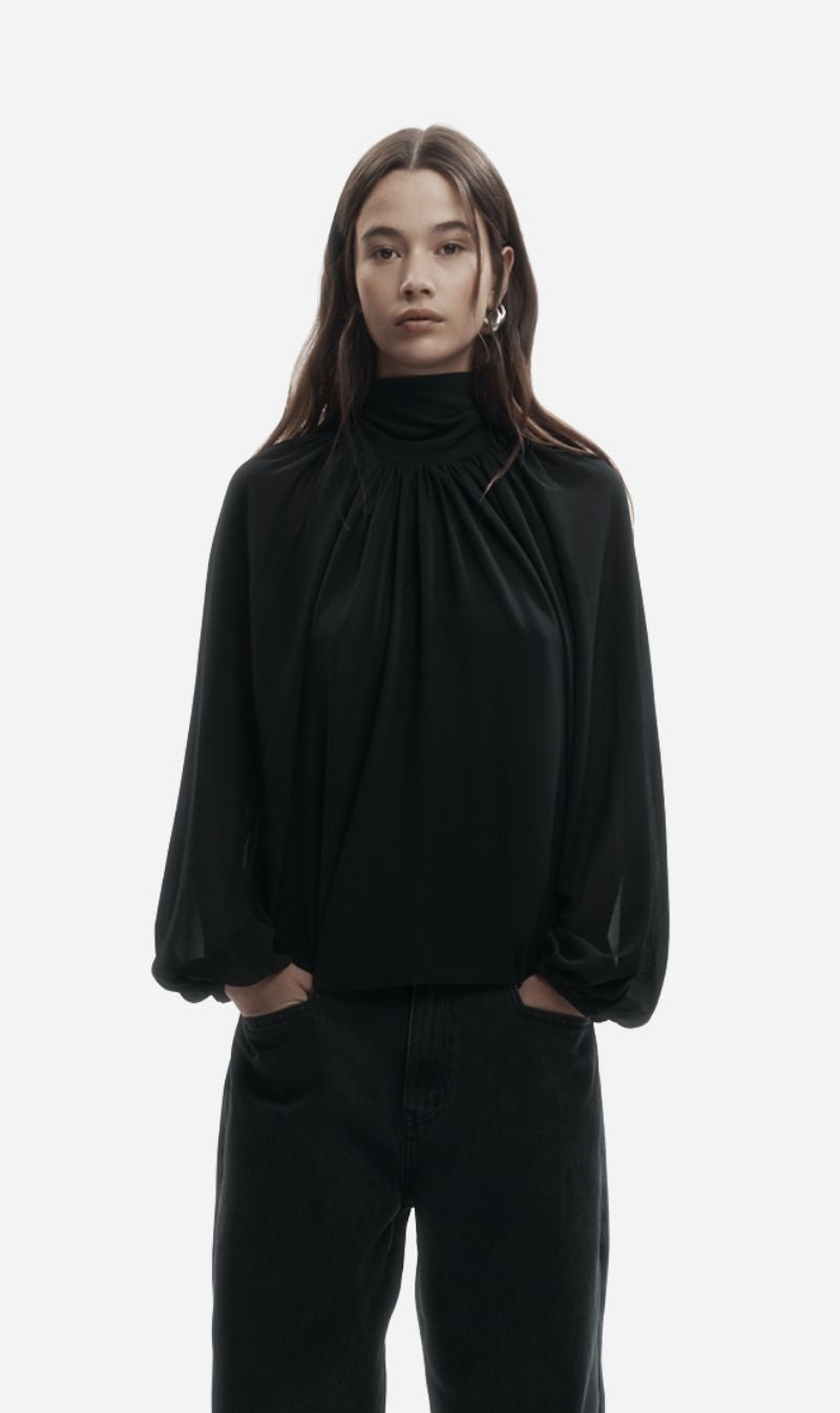 Rebe | Verse Blouse - Black