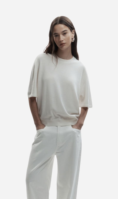 Rebe | Merino T-Shirt - Ivory