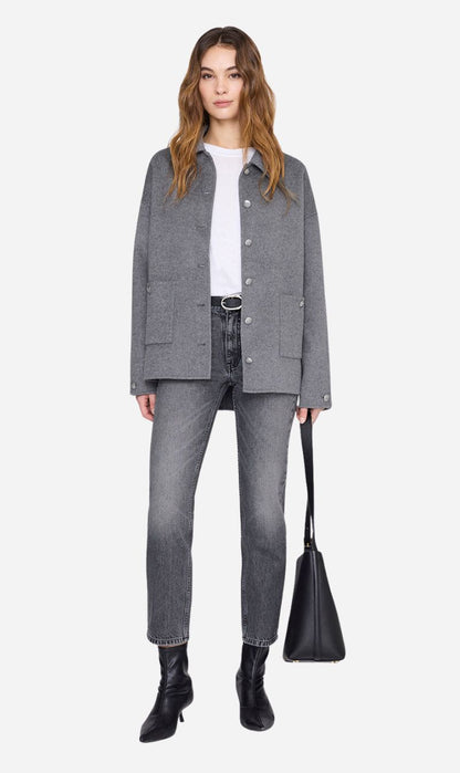 Anine Bing | Luca Jacket - Heather Grey Cashmere Blend