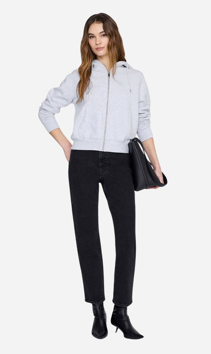 Anine Bing | Casper Zip Up Bing - Grey Melange