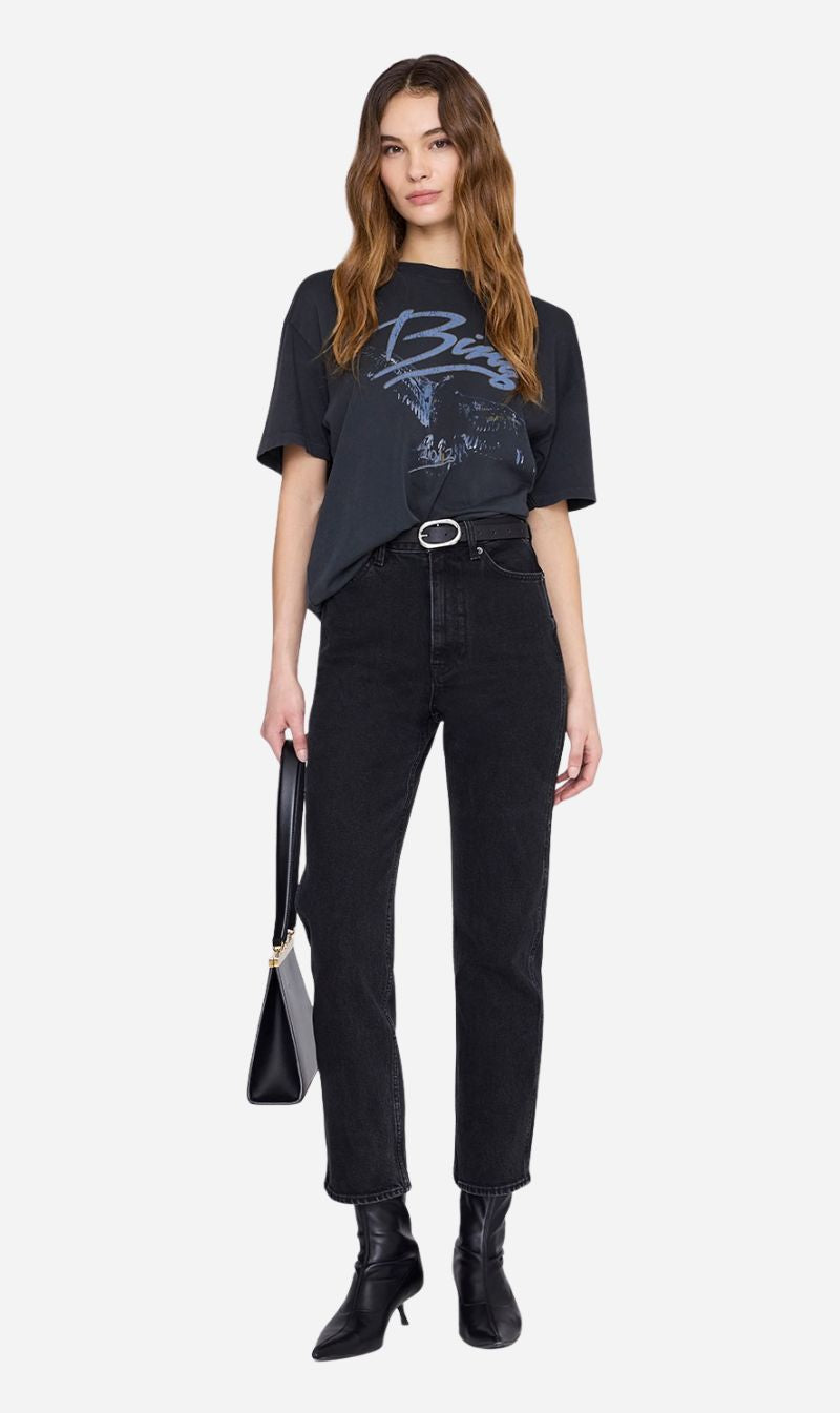 Anine Bing | Kent Tee Eagle - Washed Black