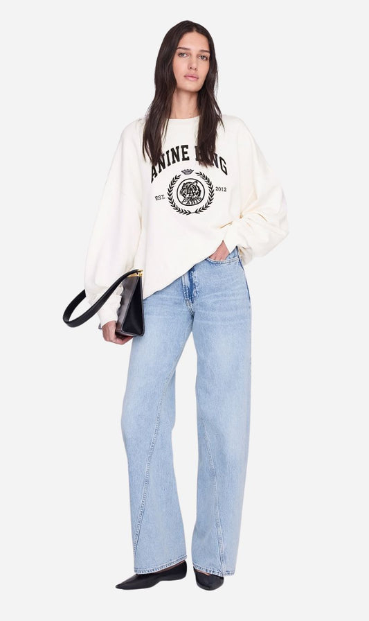Anine Bing | Miles Sweatshirt Collegiate - Cream