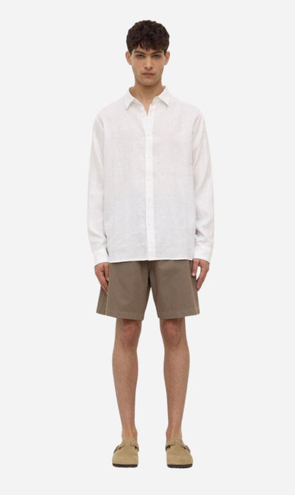 Assembly Label | Everyday Mens Linen Long Sleeve Shirt - White
